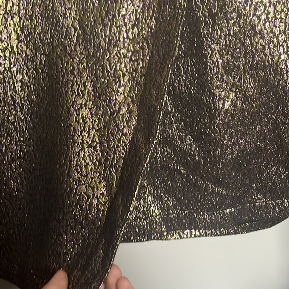 Express - Metallic Rose/Gold Faux Wrap Skirt (Size 8) - Can fit 6 as well - Picture 4 of 10